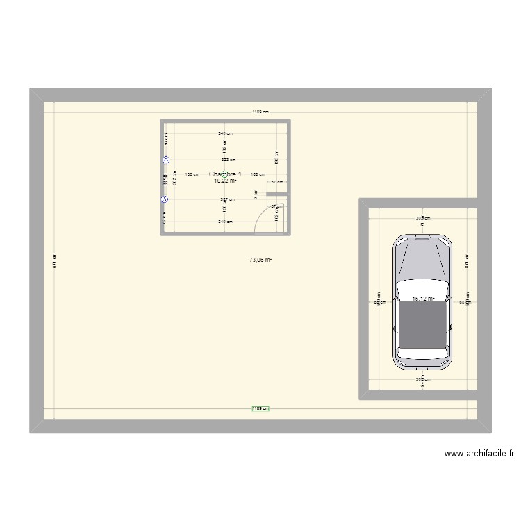 Proje Maison 84 M2 A01. Plan de 0 pièce et 0 m2