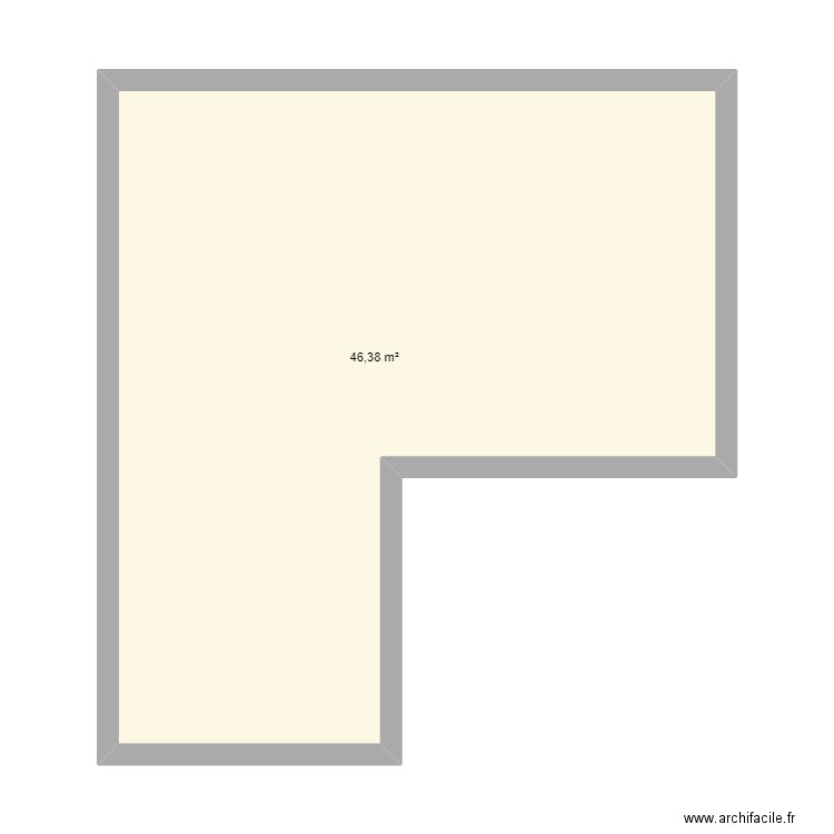 joh62. Plan de 1 pièce et 46 m2