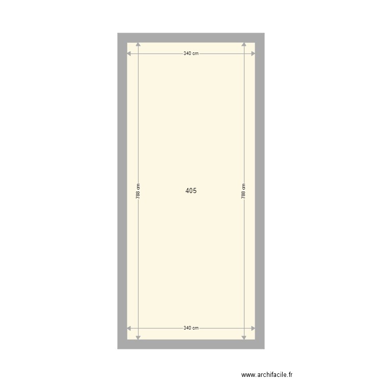 405 vide. Plan de 0 pièce et 0 m2