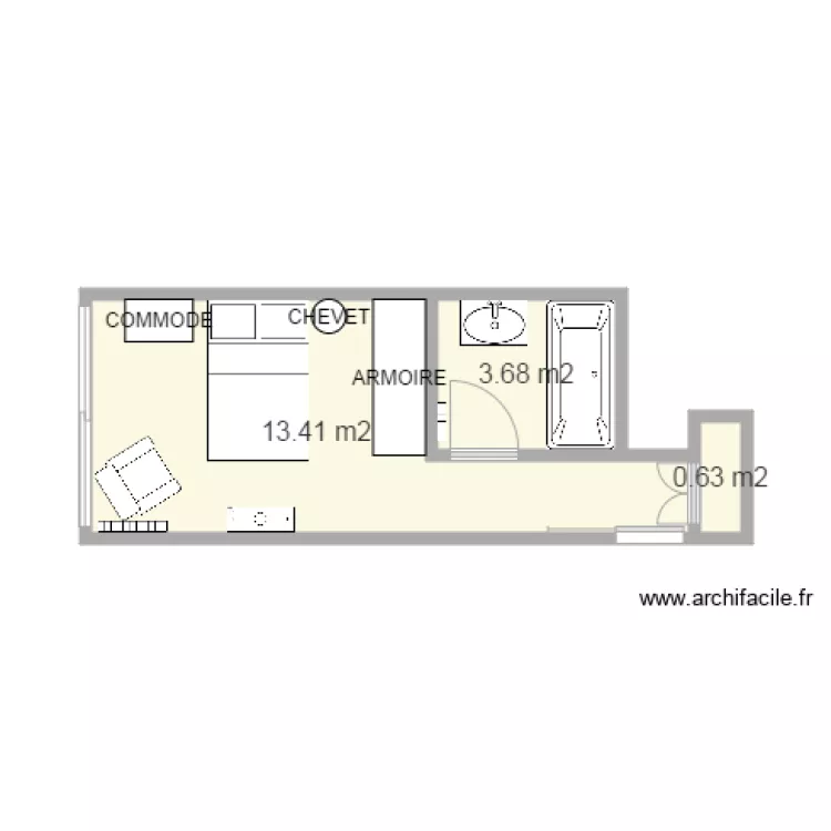 chambre Leroy. Plan de chambre Leroy. Plan de
