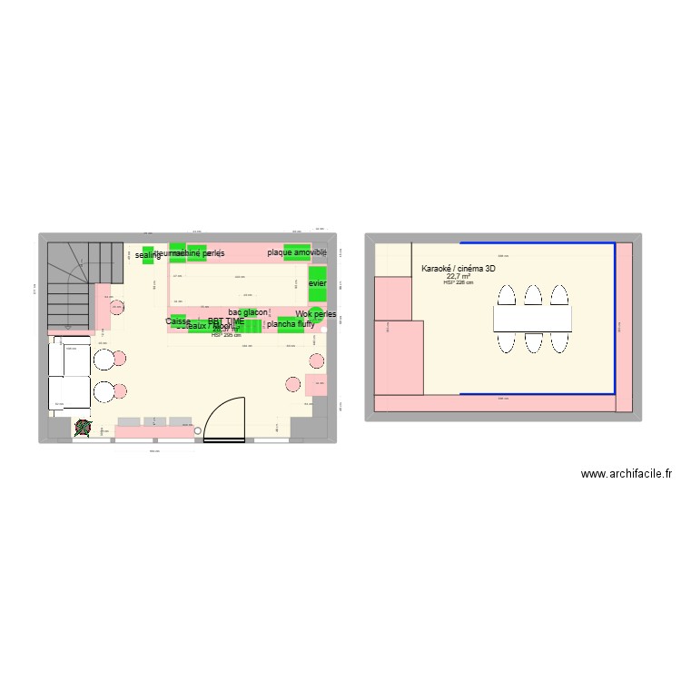 BBT TIME #3. Plan de 2 pièces et 51 m2