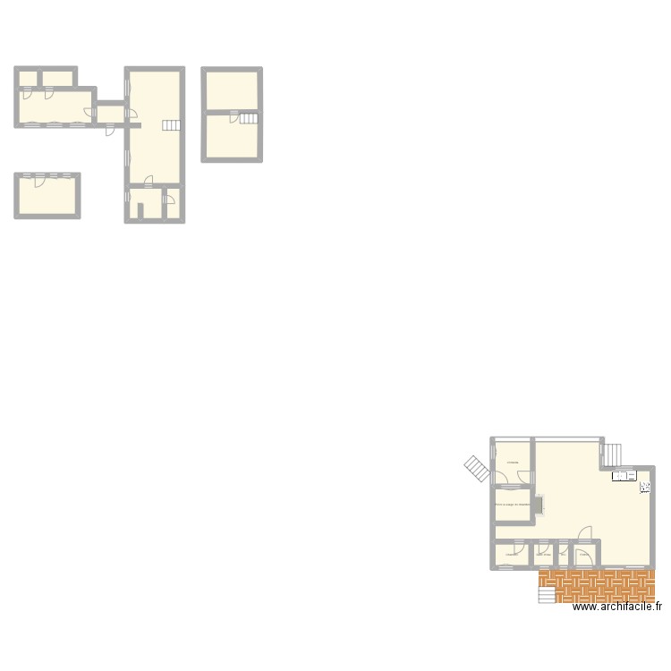 Armentières 1. Plan de 16 pièces et 124 m2
