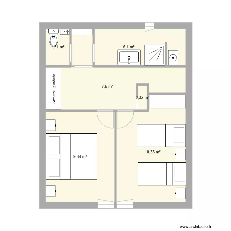 grange &eacute;tage1. Plan de 