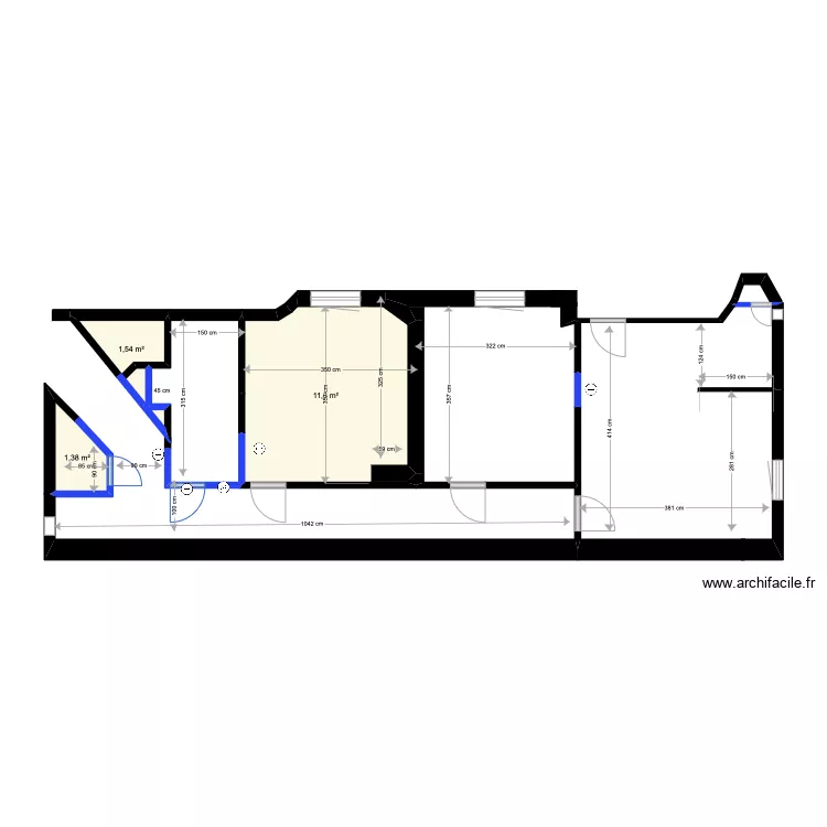 coin nuit (cotations). Plan de 
