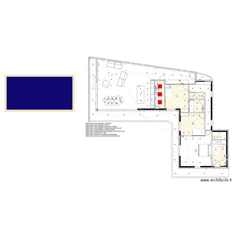 wolfgang interrupteurs. Plan de 13 pièces et 51 m2