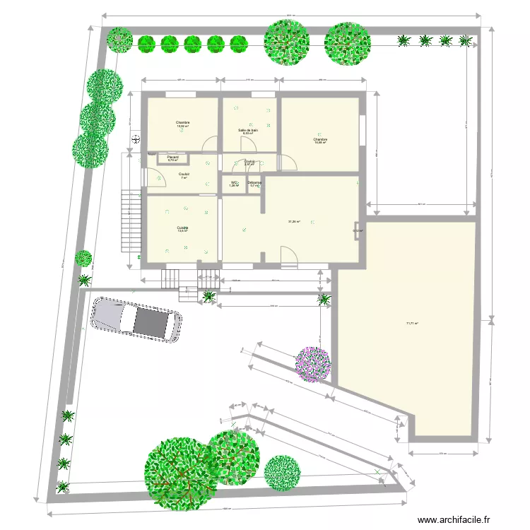 Appart &eacute;tage Huy. Plan de 