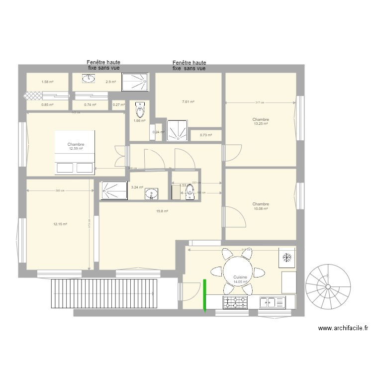 1er étage v1. Plan de 0 pièce et 0 m2