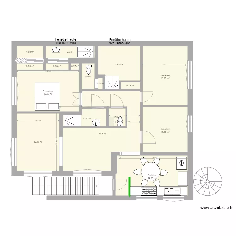 1er &eacute;tage v1. Plan de 