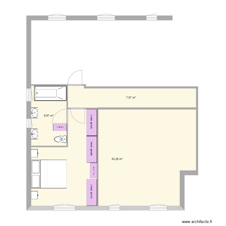 suite parentale 13 01 2018 17h00. Plan de 0 pièce et 0 m2