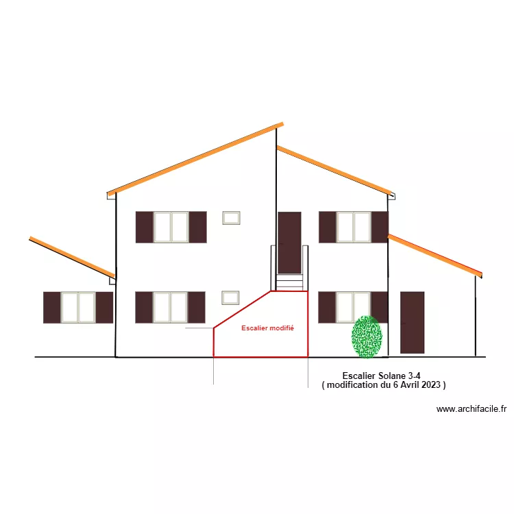 facade+escalier 5. Plan de 