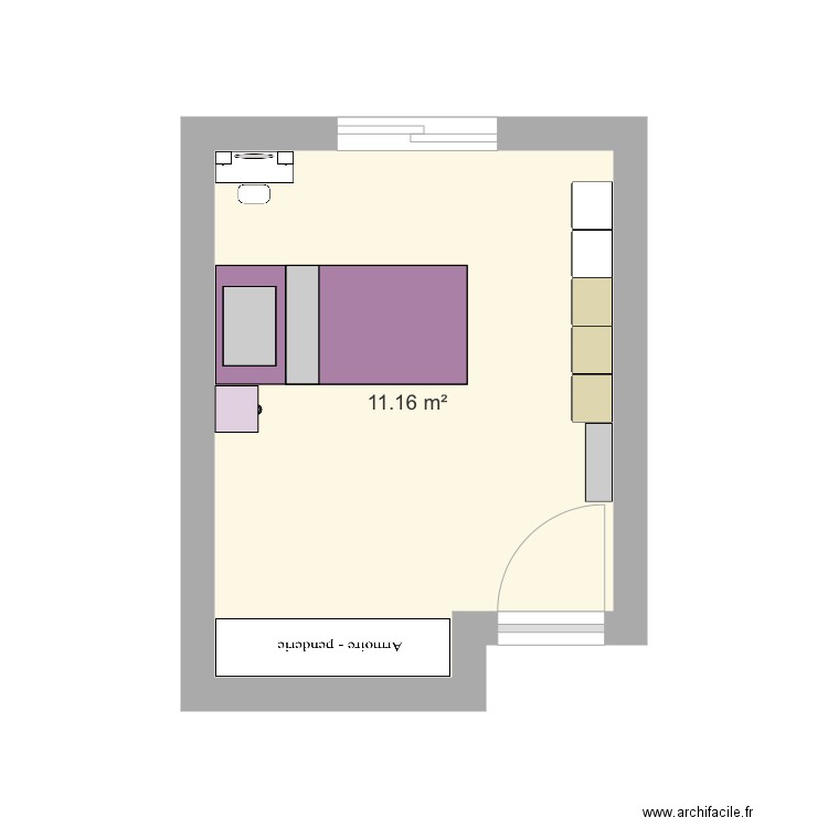 Chambre. Plan de 0 pièce et 0 m2