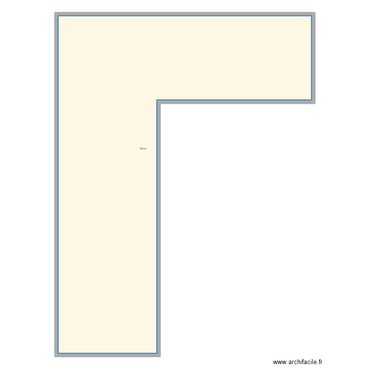 Plan1. Plan de 1 pièce et 234 m2