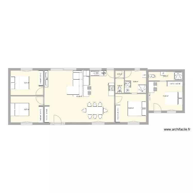 Am&eacute;nagement STUDIO 16m2. Plan de 