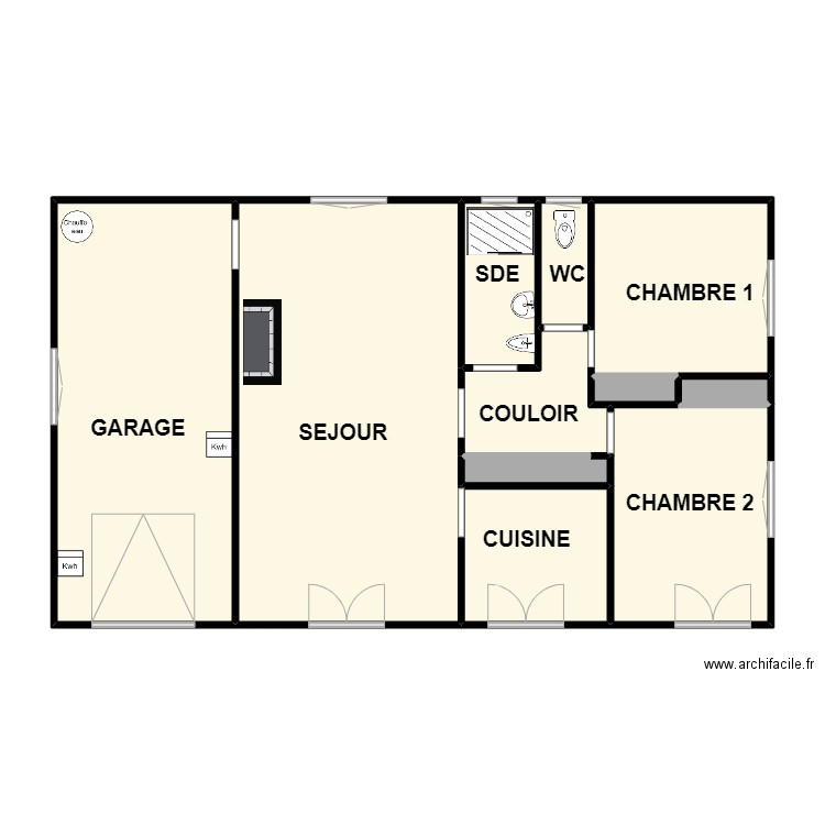 LABARTHE 2. Plan de 11 pièces et 98 m2