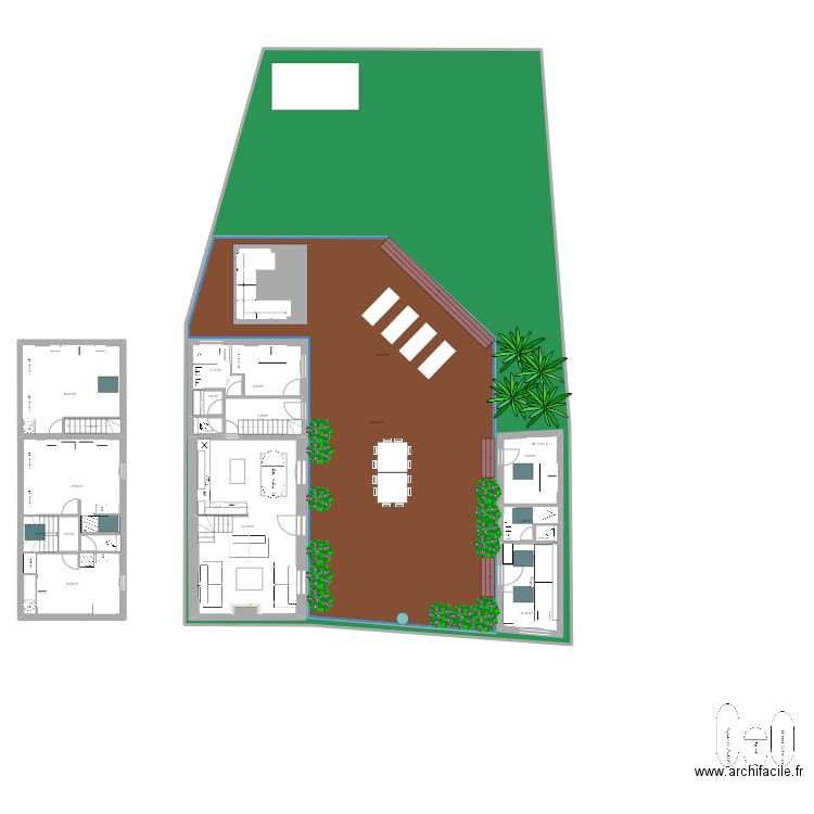 BATZ plan état projeté 2. Plan de 18 pièces et 852 m2