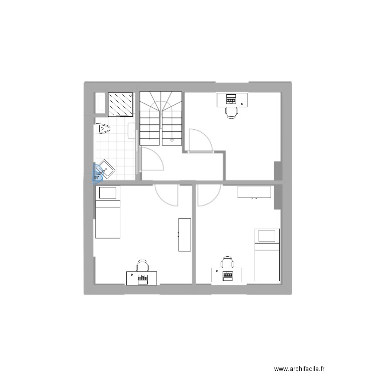 Termeulen2. Plan de 5 pièces et 46 m2