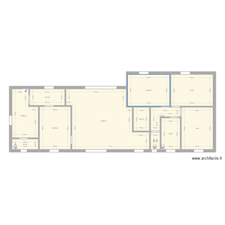 Plan Maison version première. Plan de 12 pièces et 115 m2