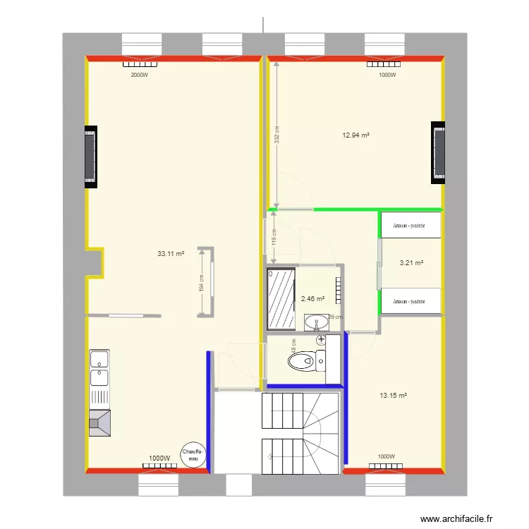 TDP R2 r&eacute;nov&eacute;. Plan de 