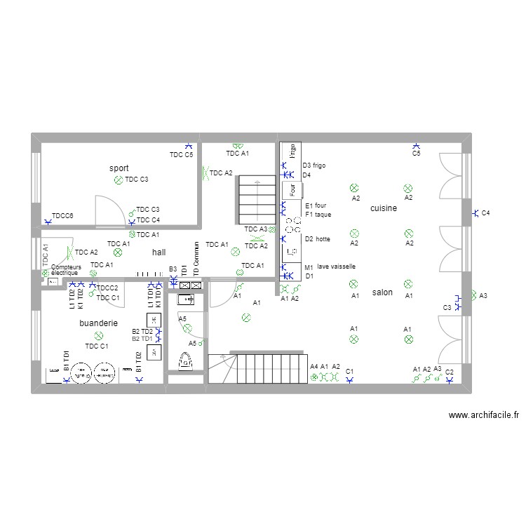 FUMAL Rez. Plan de 5 pièces et 76 m2