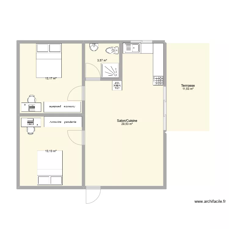 Toahotu. Plan de 