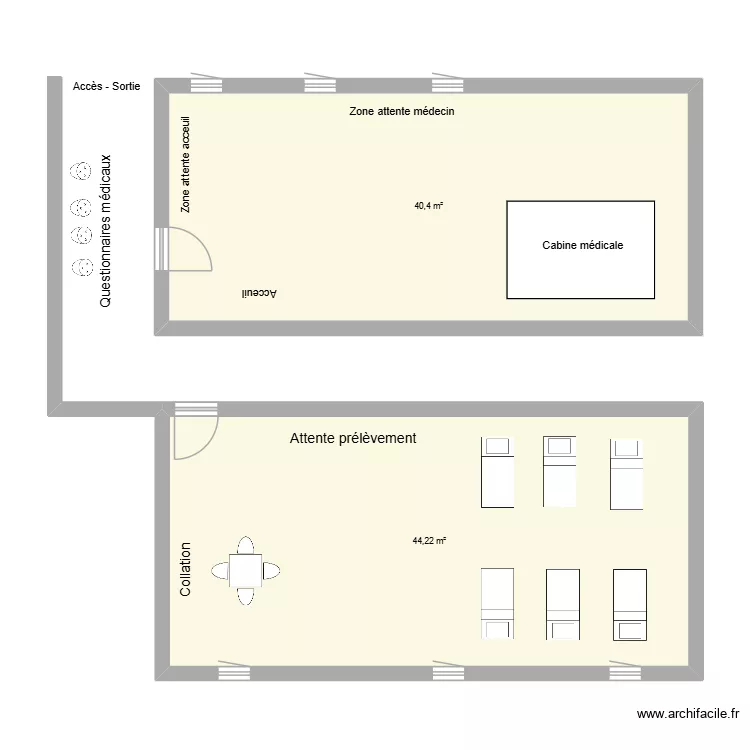 Plan collecte AR Gilly 23 mai 2026. Plan de 2  et 85 m²