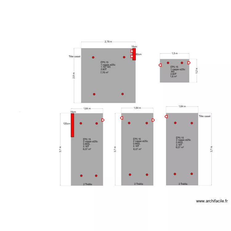 salle de traite conche 4. Plan de 