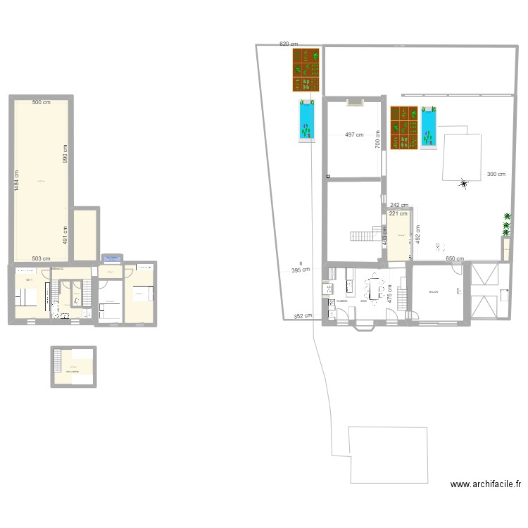 lambervez EXTERIEUR. Plan de 10 pièces et 134 m2