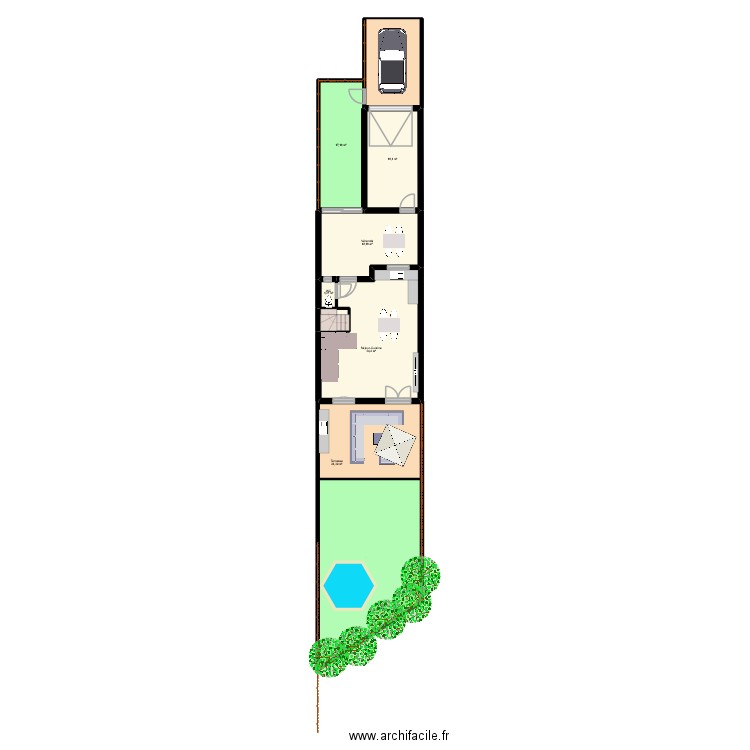 chamorro durano. Plan de 17 pièces et 220 m2