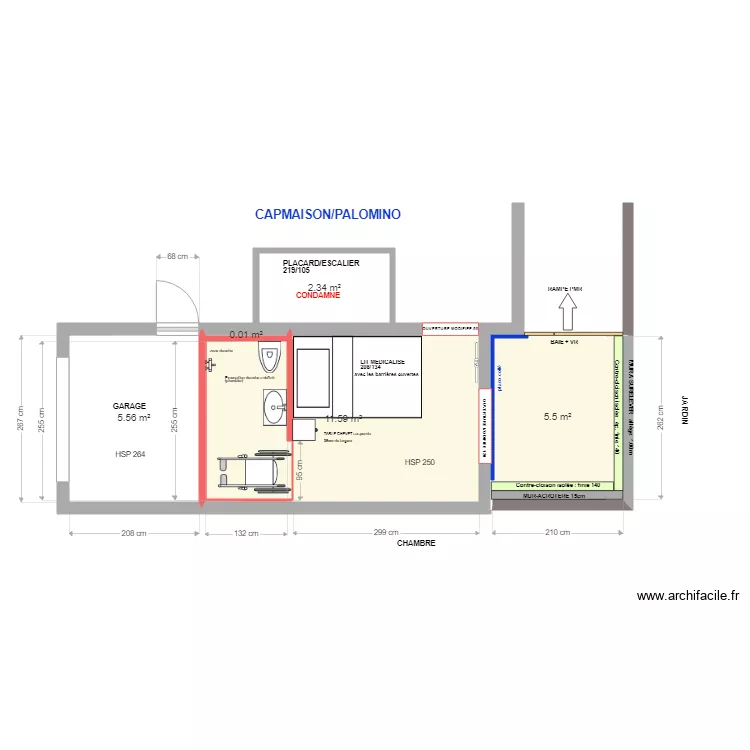 PALOMINO BON MODIFICATION. Plan de 