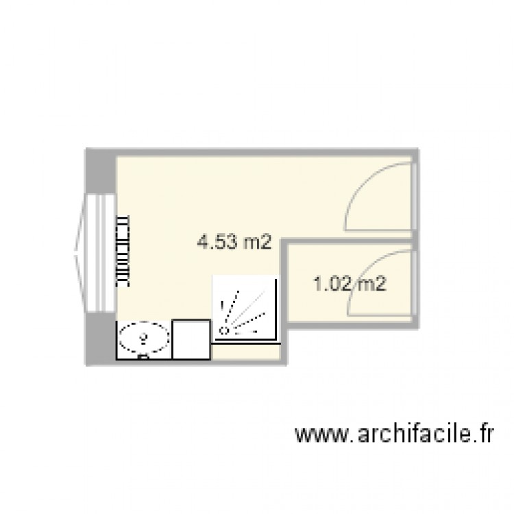 plan Guibert sdb. Plan de 0 pièce et 0 m2