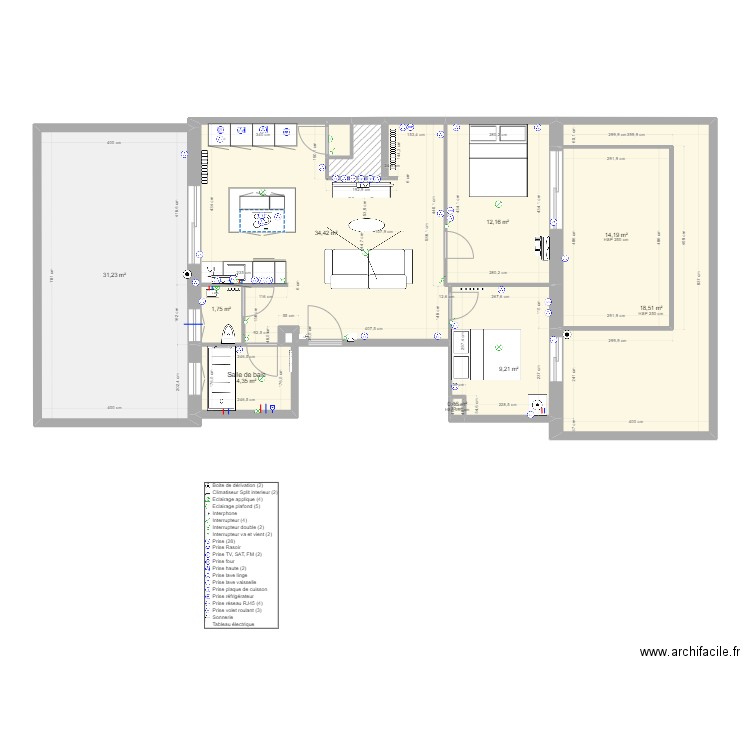 APPARTEMENT SOLAR TRANSFORMATION. Plan de 0 pièce et 0 m2