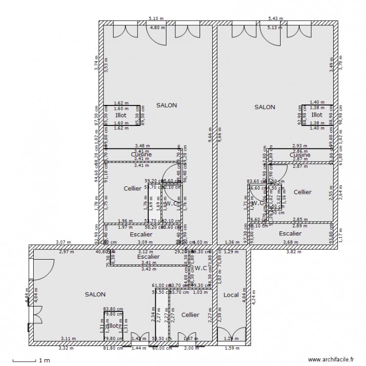 Appart. Campagne RDC . Plan de 0 pièce et 0 m2