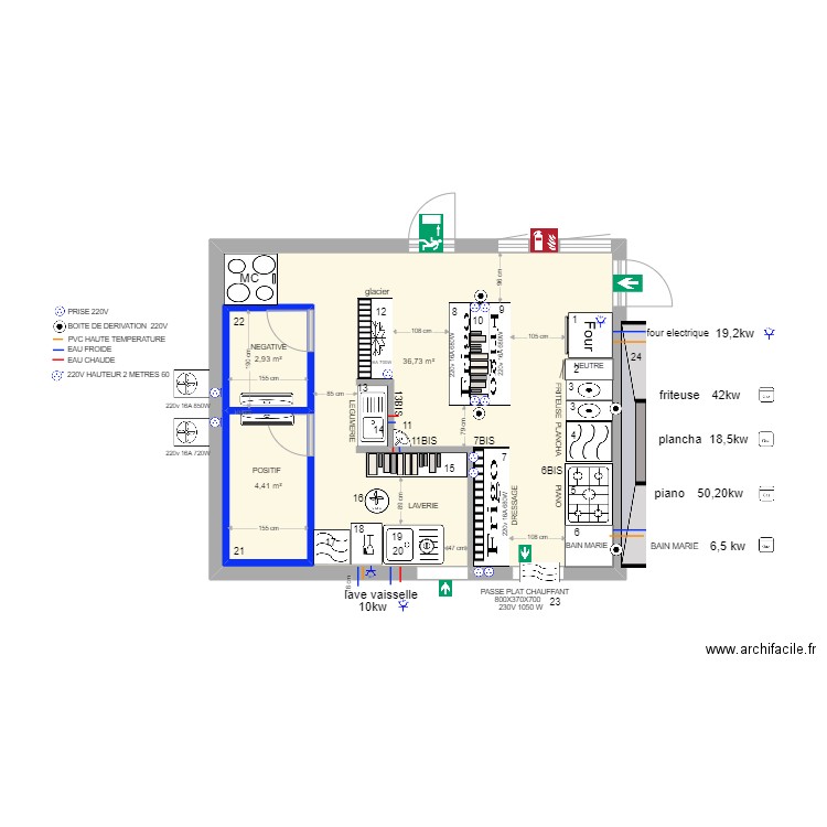 BOWLING 2. Plan de 3 pièces et 53 m2