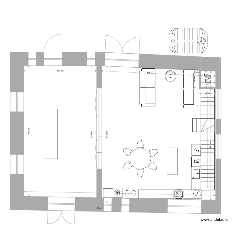 Ardeche RDC. Plan de 0 pièce et 0 m2