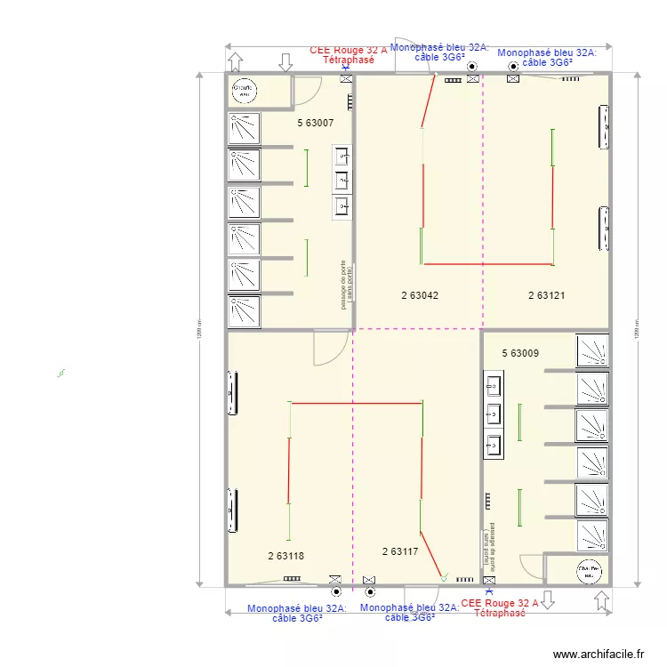 Inovyn assemblages douches. Plan de 