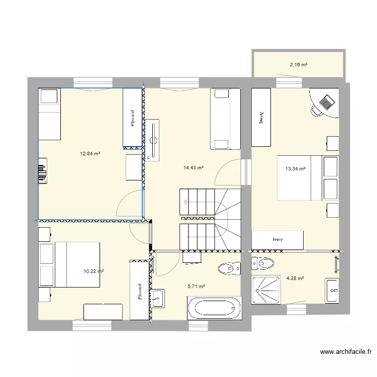 etage agrandissement1. Plan de 
