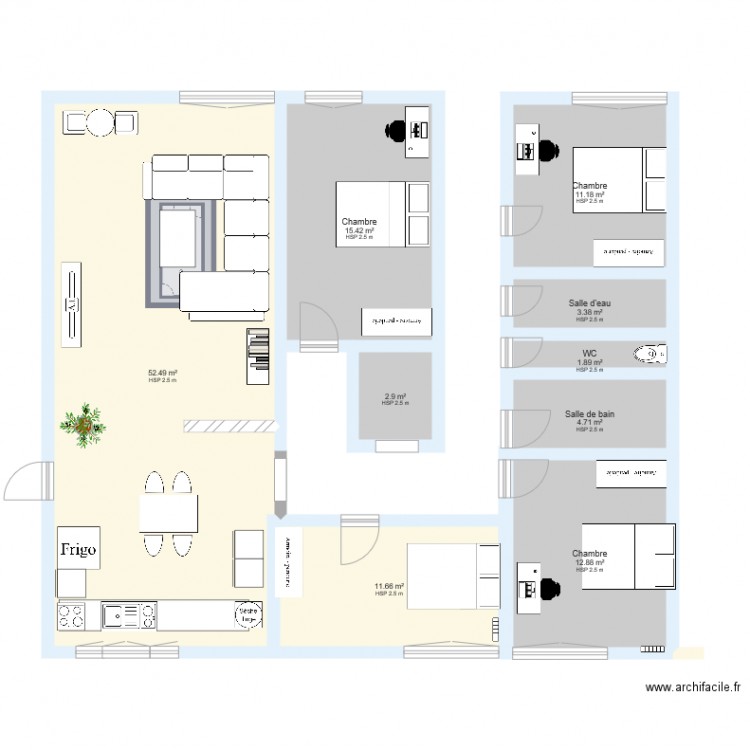 test CF. Plan de 0 pièce et 0 m2