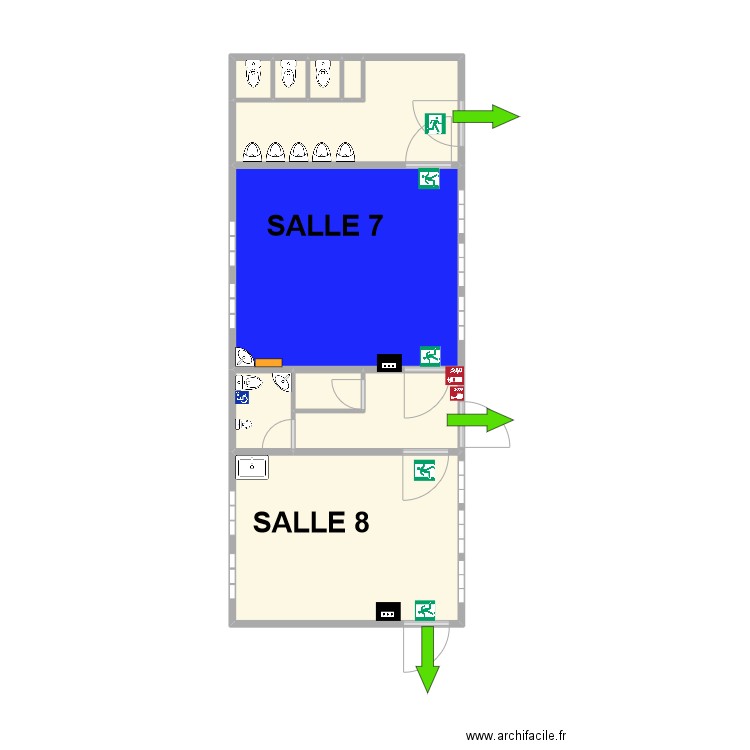 garderie nortkerque. Plan de 10 pièces et 37 m2