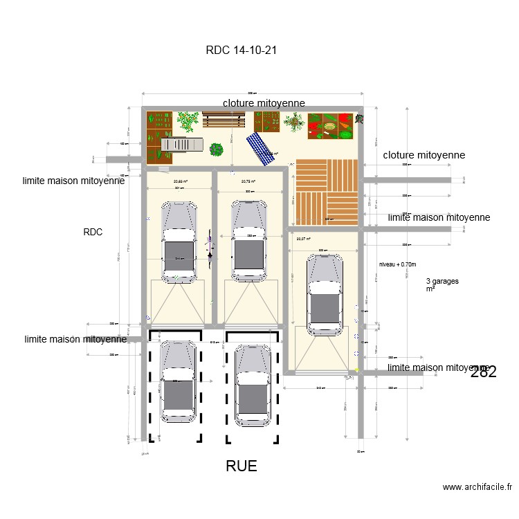 aubepines 3 garages. Plan de 18 pièces et 161 m2