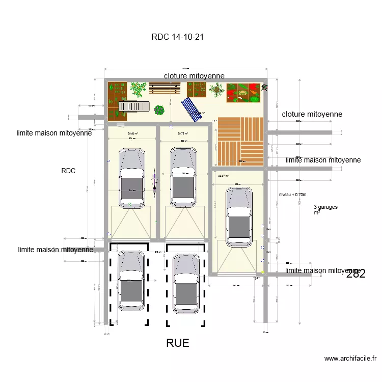 aubepines 3 garages. Plan de 
