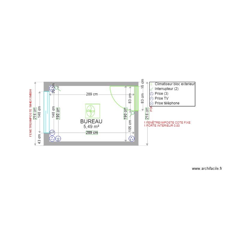 VAI BUREAU ELECT. Plan de 0 pièce et 0 m2