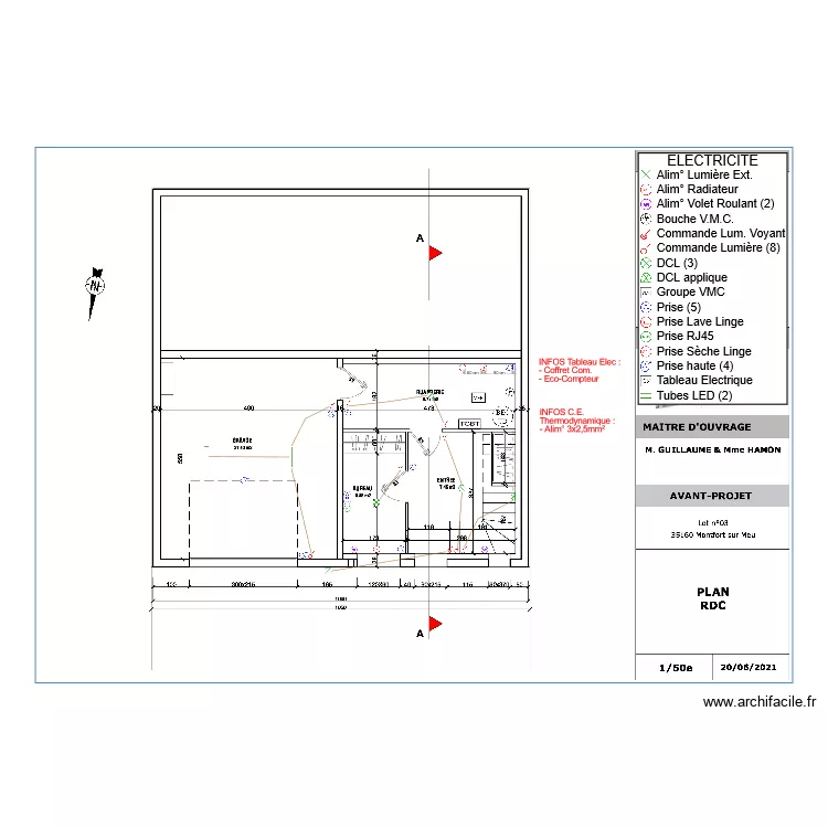 Hamon RDC Electricite. Plan de 