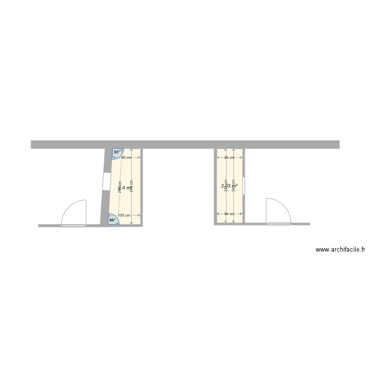 salle eau 111 et 112. Plan de 0 pièce et 0 m2