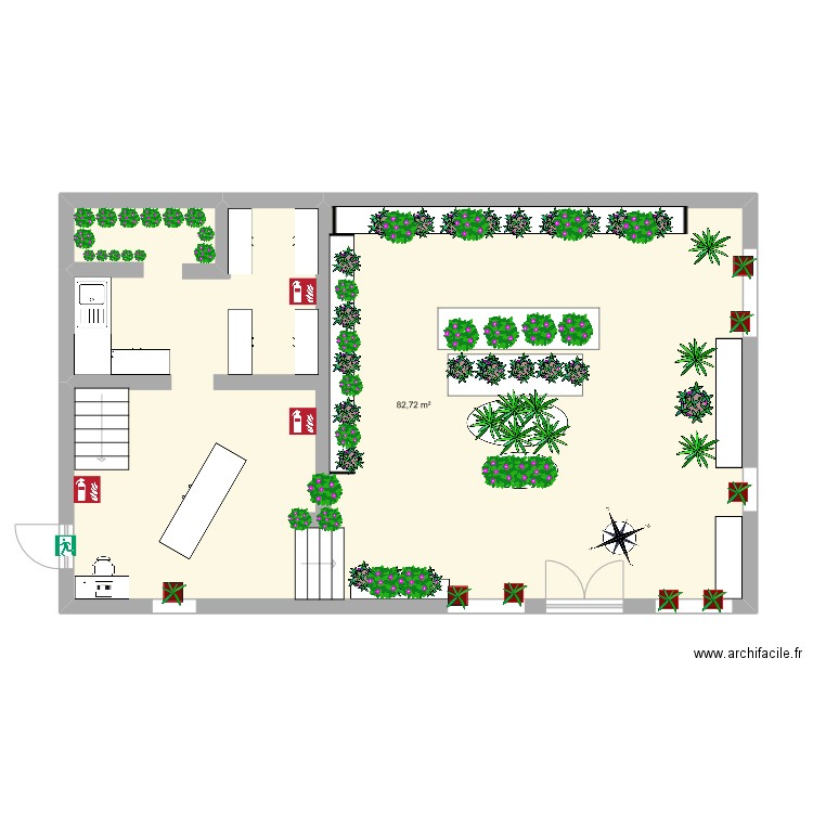 Fleuriste. Plan de 0 pièce et 0 m2