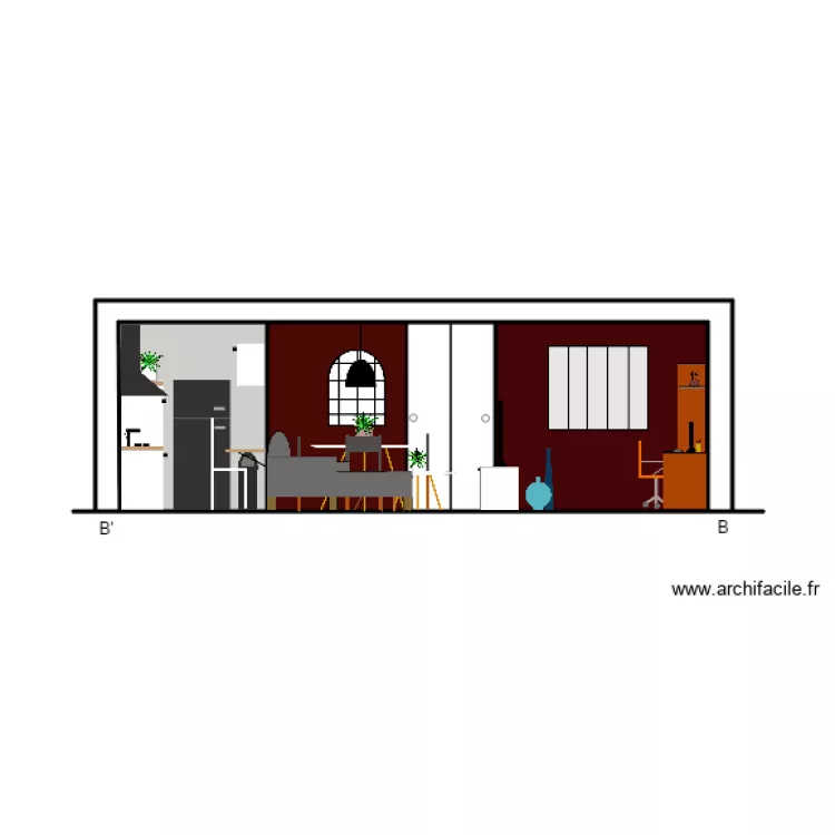 coupe bb. Plan de coupe bb. Plan de