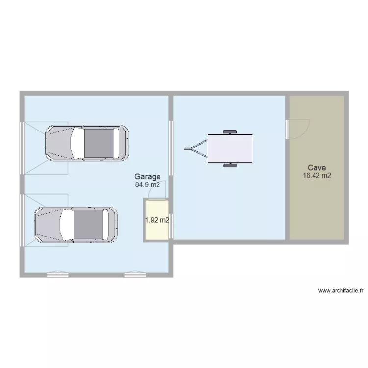 garage 100m2. Plan de 