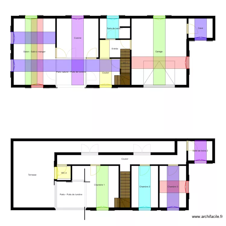 Maison famille 2. Plan de 