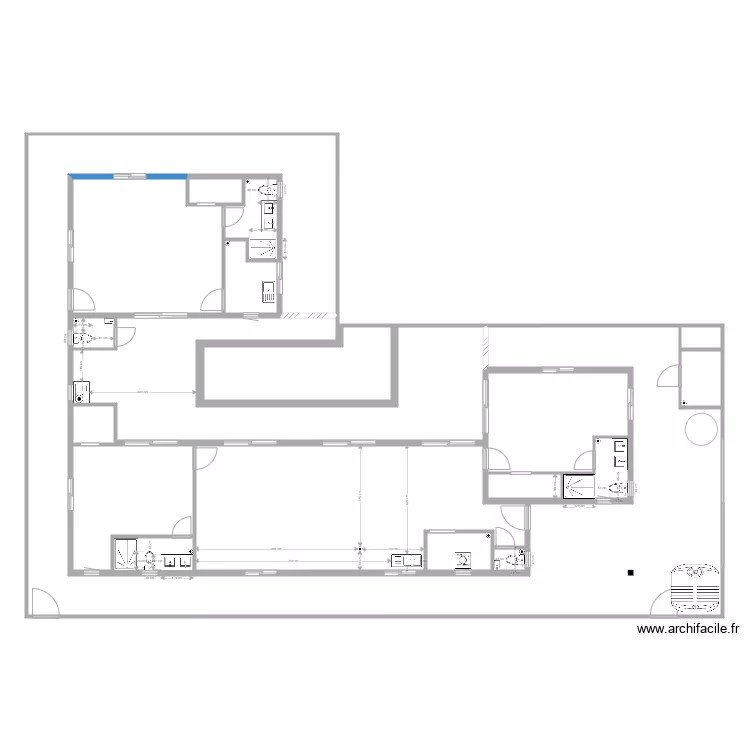 Permsub sanitaries location. Plan de 