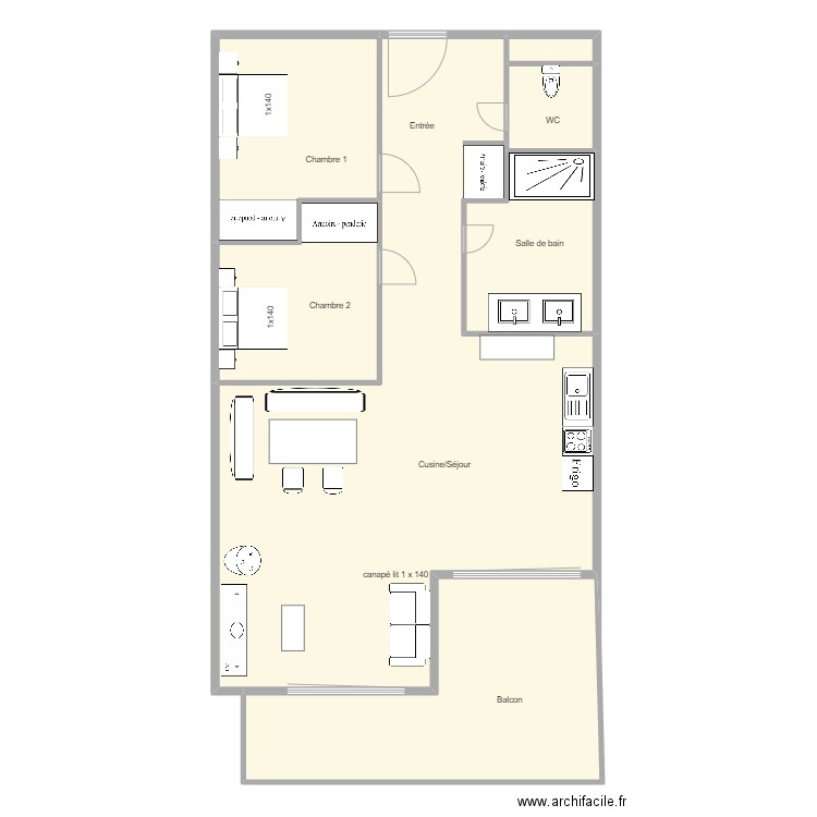 JORA23. Plan de 7 pièces et 224 m2