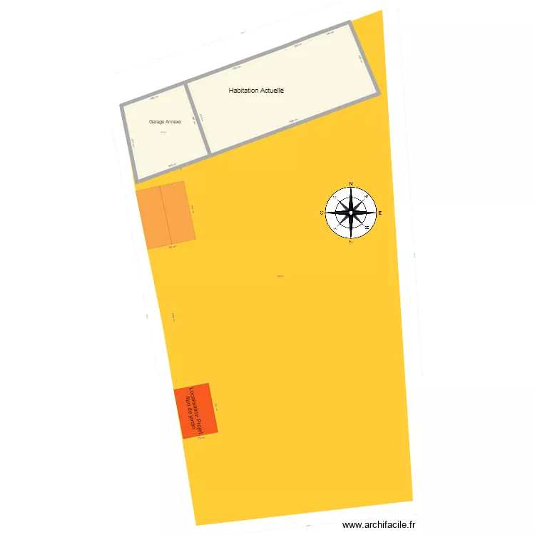 Implantation cadastre Projet abri bis. Plan de 